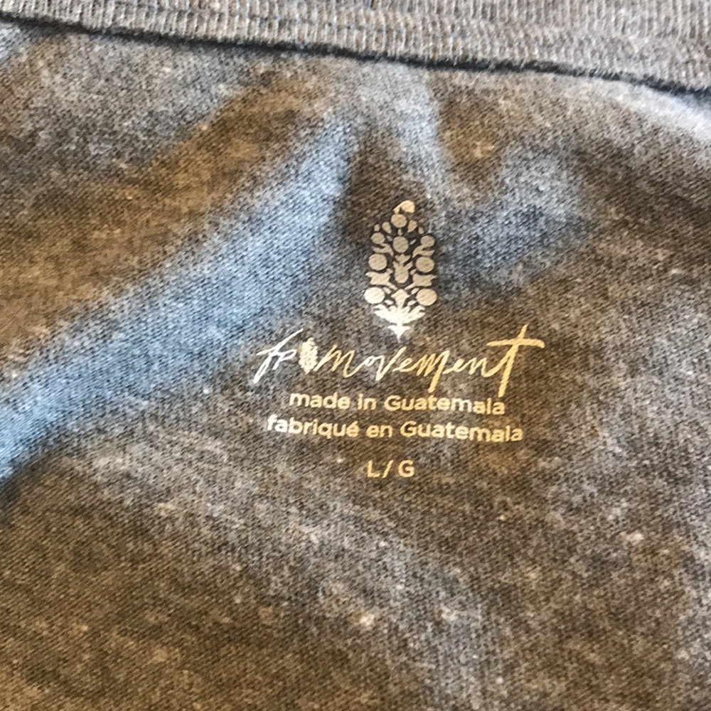 $38 FREE PEOPLE Movement TWO TIMES THE CHARM Gray Combo Double Strap Tank Top L - Picture 7 of 7